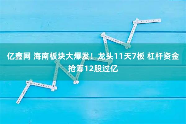 亿鑫网 海南板块大爆发!龙头11天7板 杠杆资金抢筹12股过亿